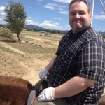 Me riding a horse.