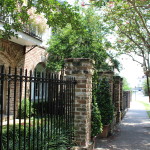 Wrought iron and foliage